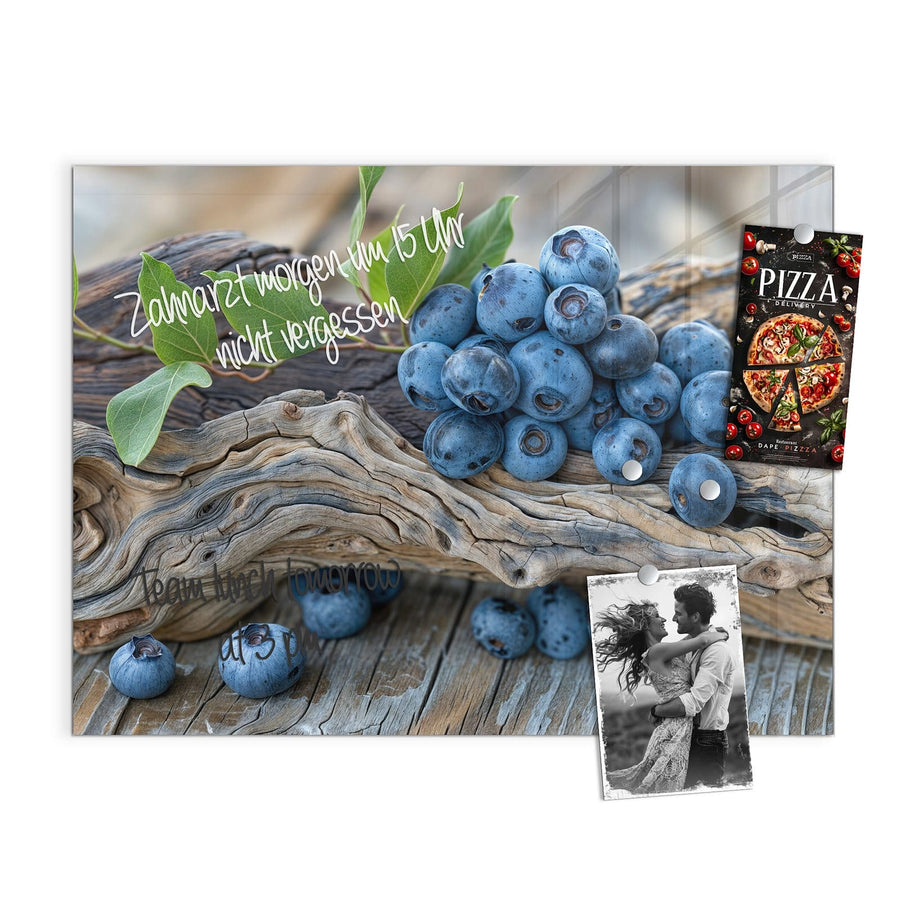 Maße Magnettafel - Treibholz und Blaubeeren