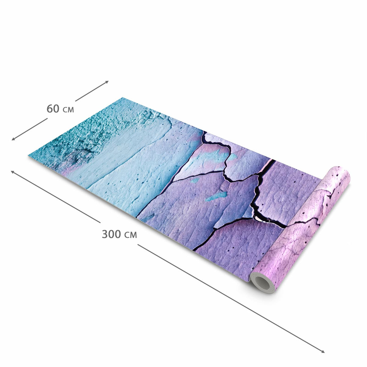 Wasserabweisender Küchenläufer mit Motiv Oberfläche des Rissige in der Grösse 80x280 cm