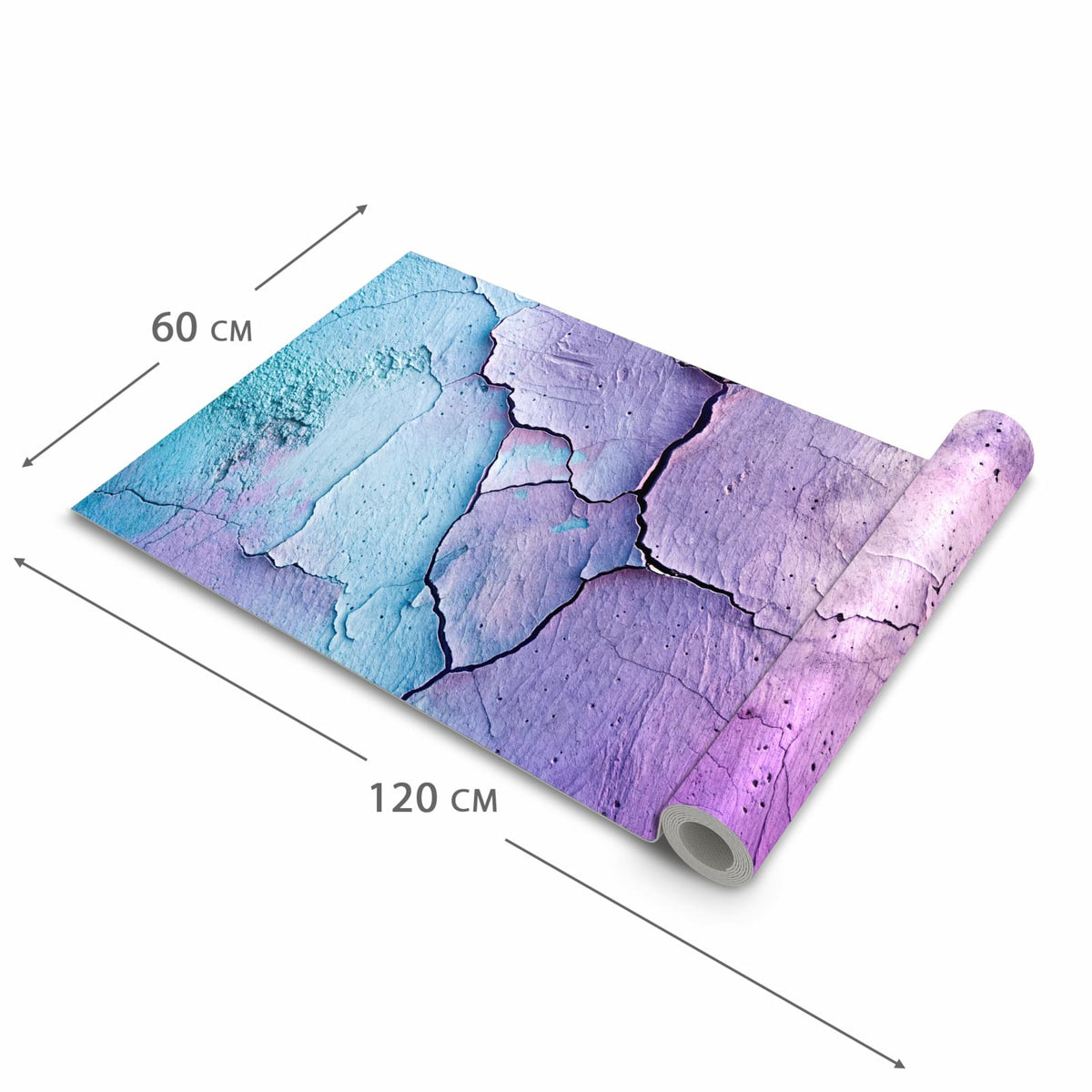 Zeitsparender großer Küchenteppich mit Motiv Oberfläche des Rissige in der Größe 80x280 cm