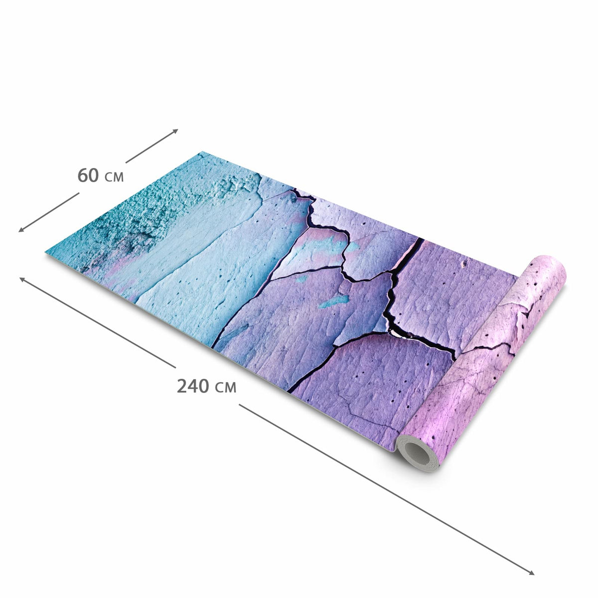 UV-beständiger Küchenläufer mit Motiv Oberfläche des Rissige in der Grösse 80x280 cm