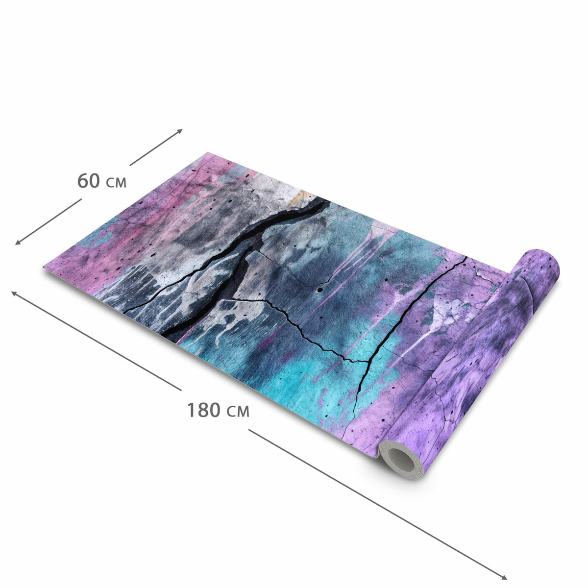 Strapazierfähiger waschbarer Teppich Esstisch mit Motiv Graffiti Wand Kunst in der Größe 80x250 cm