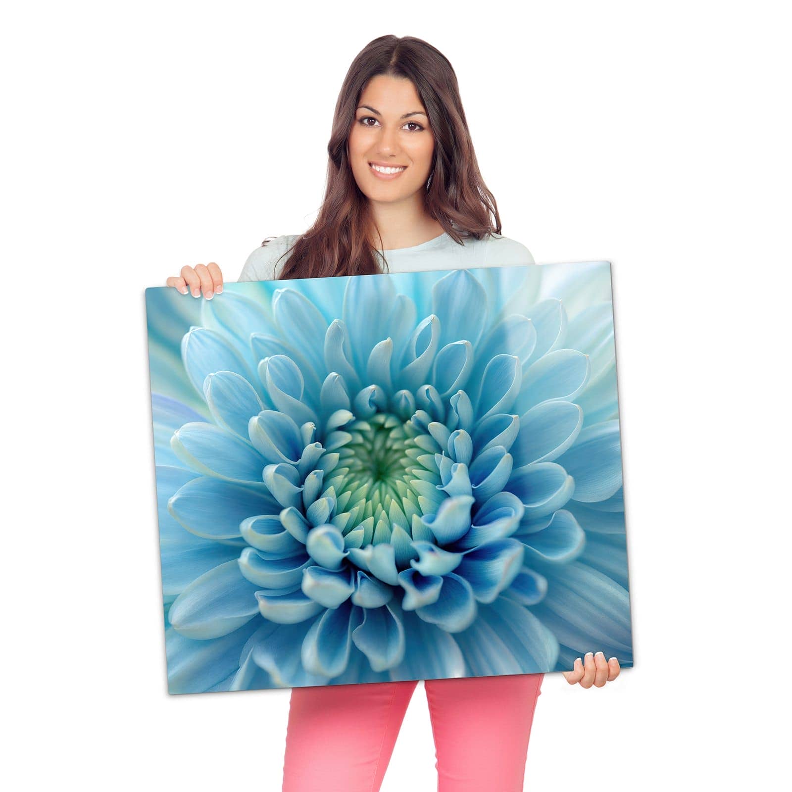 1-teilige Herdabdeckung mit Sanfte Blütenzauber-Motiv wird zur Größendarstellung gehalten