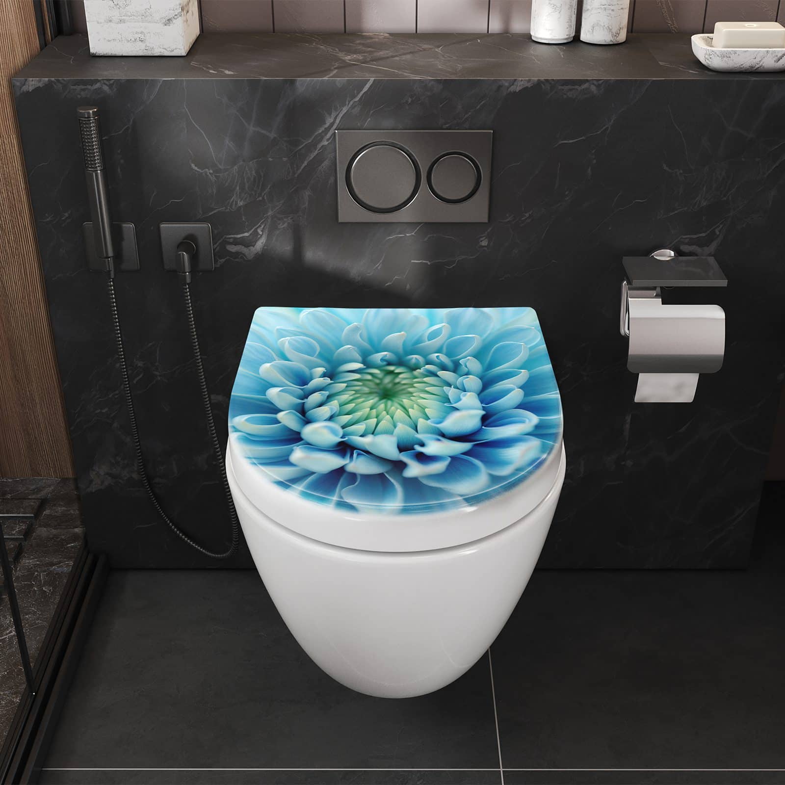 WC-Sitz mit Absenkautomatik Sanfte Blütenzauber
