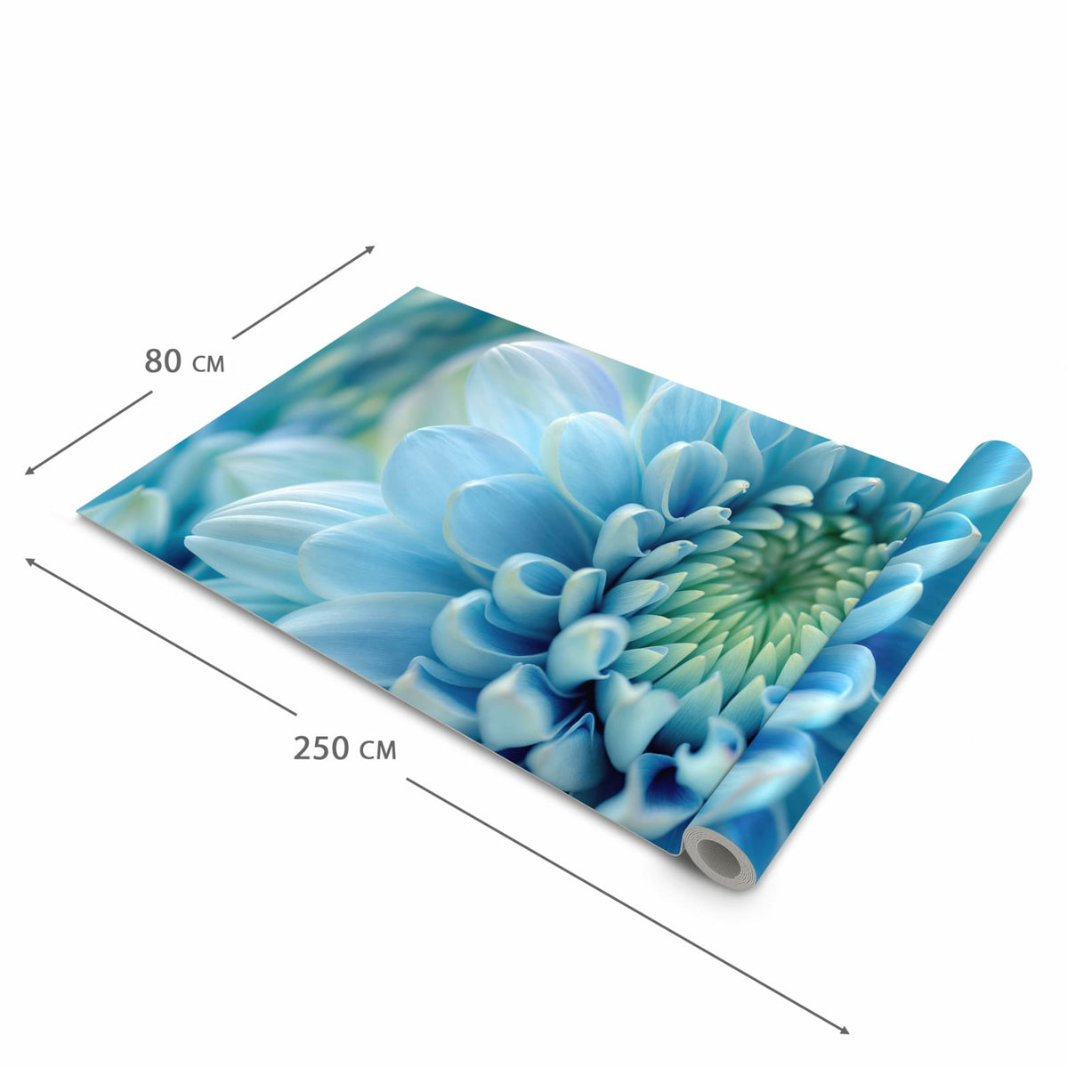 Flacher Küchenläufer mit Motiv Sanfte Blütenzauber in der Grösse 80x250 cm für lange Flure