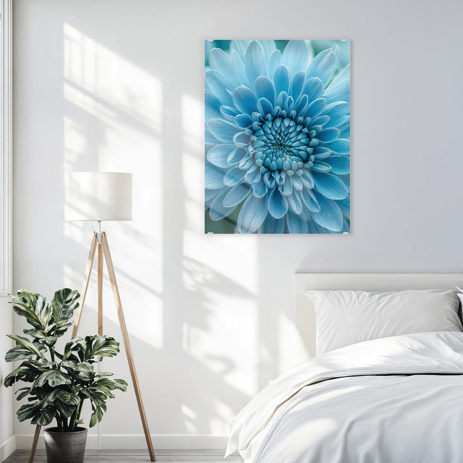 Maße Wandbild - Blüte mit Türkiskern - Hochformat