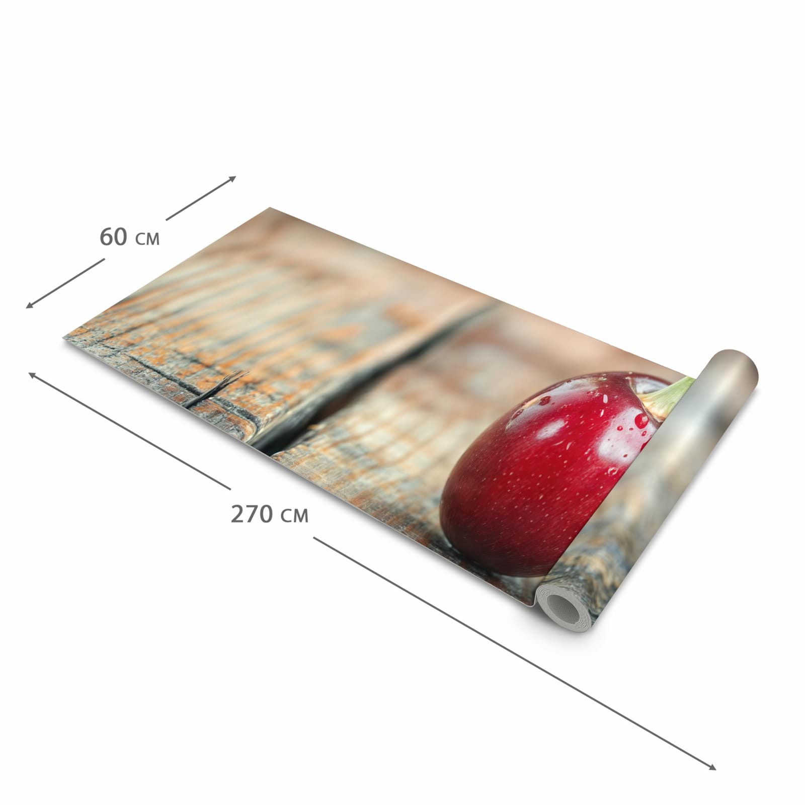 Küchenteppich mit Motiv Kirschen des Frische in der Grösse 80x200 cm für Ordnung & Übersicht
