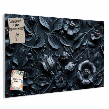 Metall Magnettafel mit dem Motiv Relief in Anthrazitblau