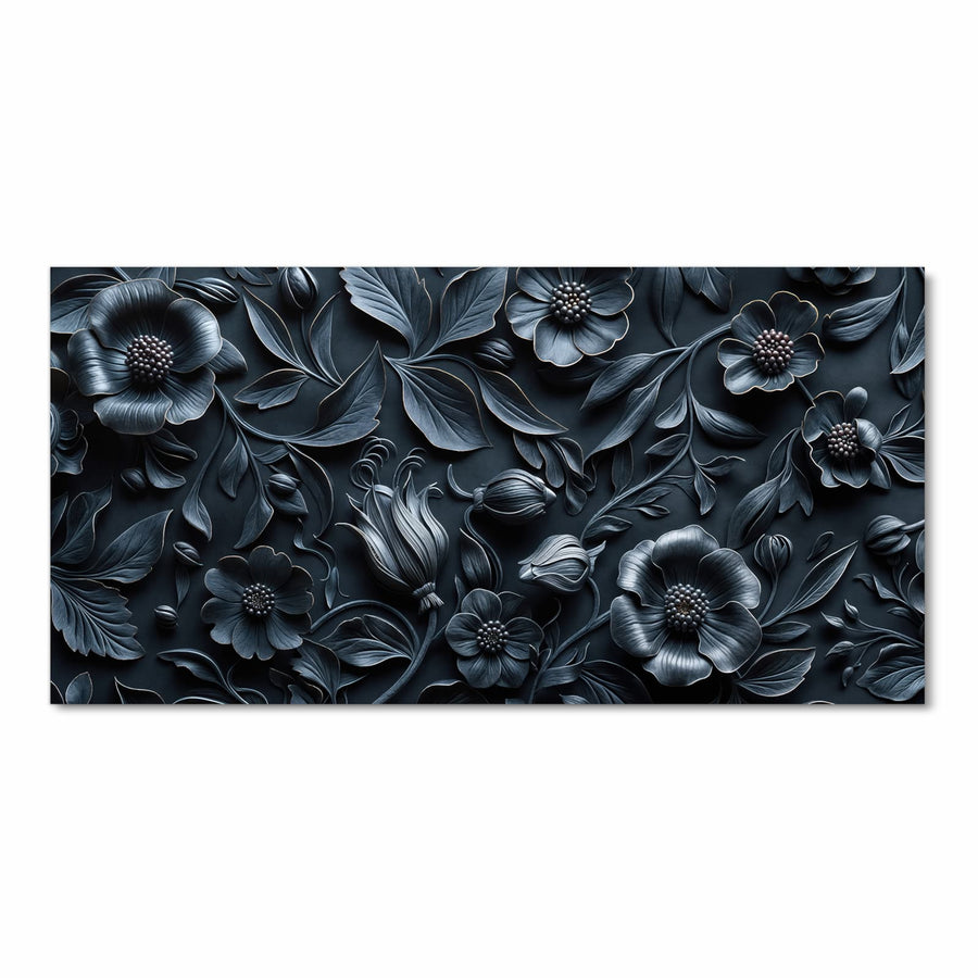 Maße Küchenläufer - Relief in Anthrazitblau