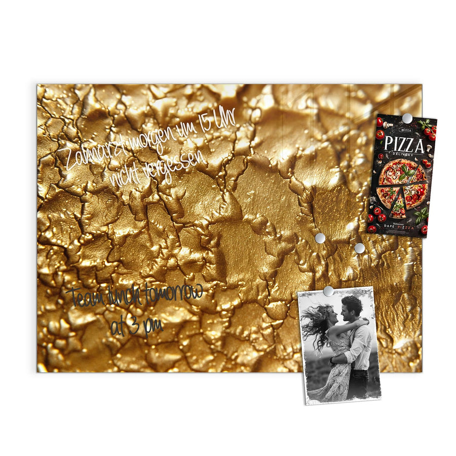 Maße Magnettafel - Rissiges Gold