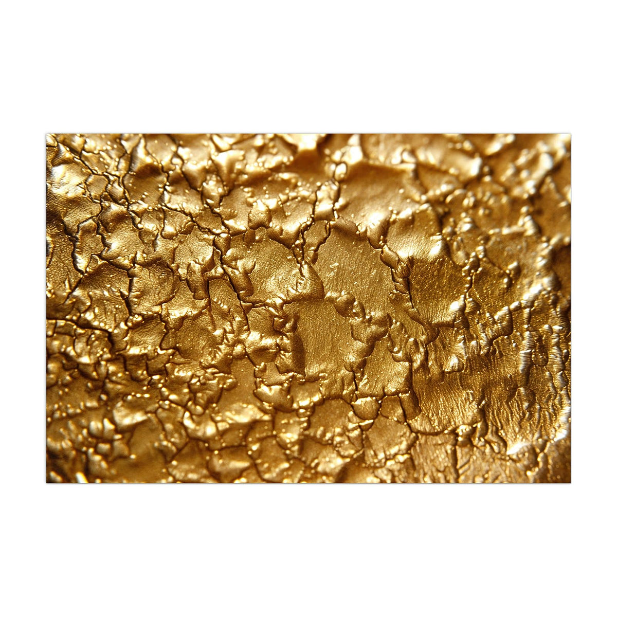 Küchenrückwand aus Glas Rissiges Gold im Hochformat, Motiv bildfüllend von vorn