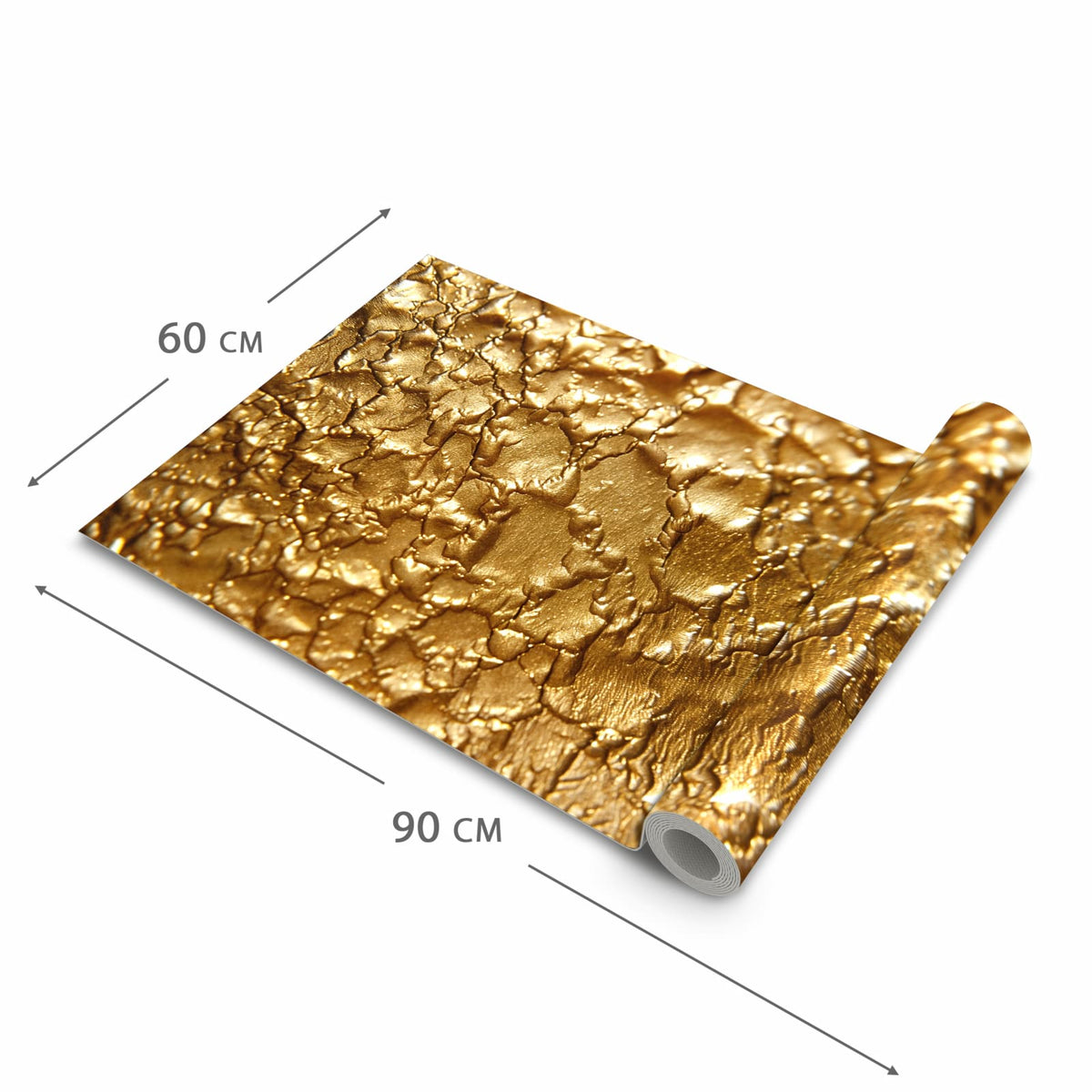UV-beständiger Läufer für die Küche mit Motiv Goldene Struktur in der Grösse 60x270 cm