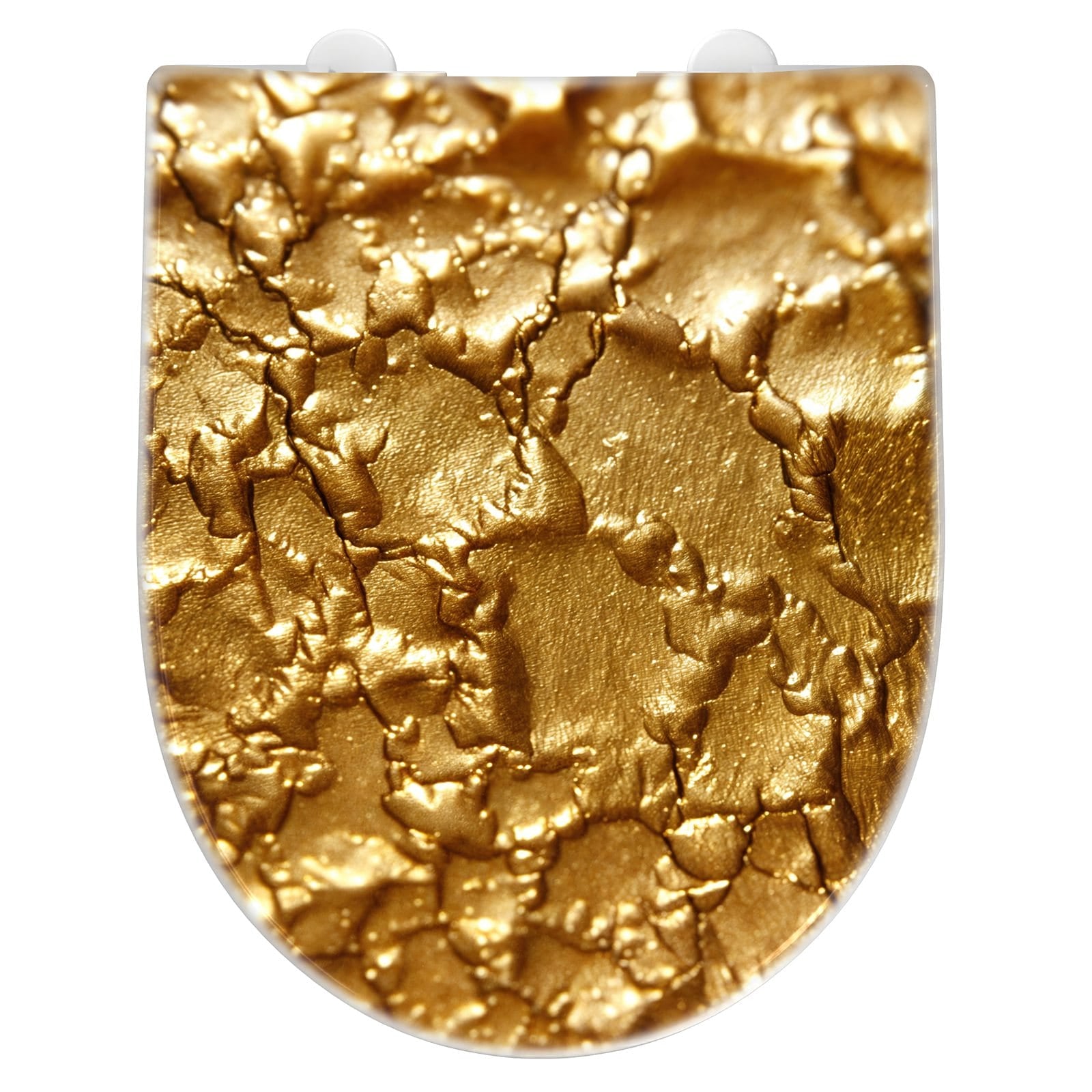 WC-Sitz mit Absenkautomatik Goldene Struktur