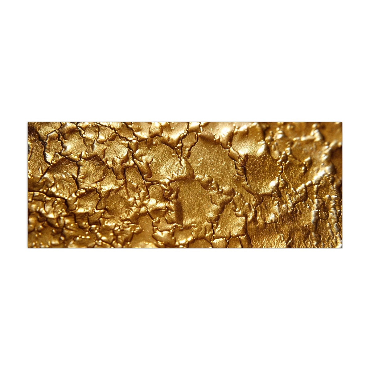 Küchenrückwand aus Glas Rissiges Gold im Hochformat, Motiv bildfüllend von vorn