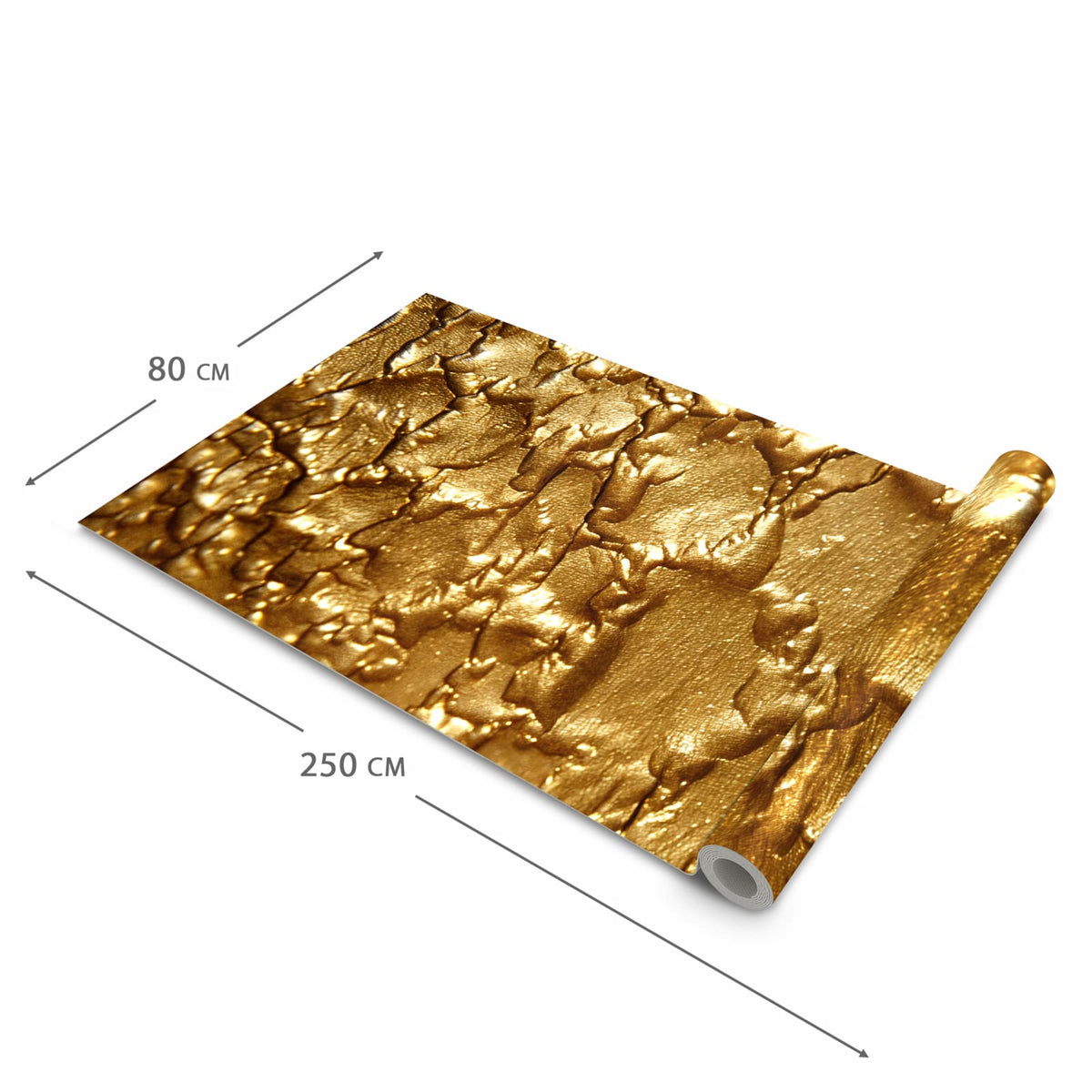 Wasserabweisender Küchenläufer mit Motiv Goldene Struktur in der Größe 60x270 cm