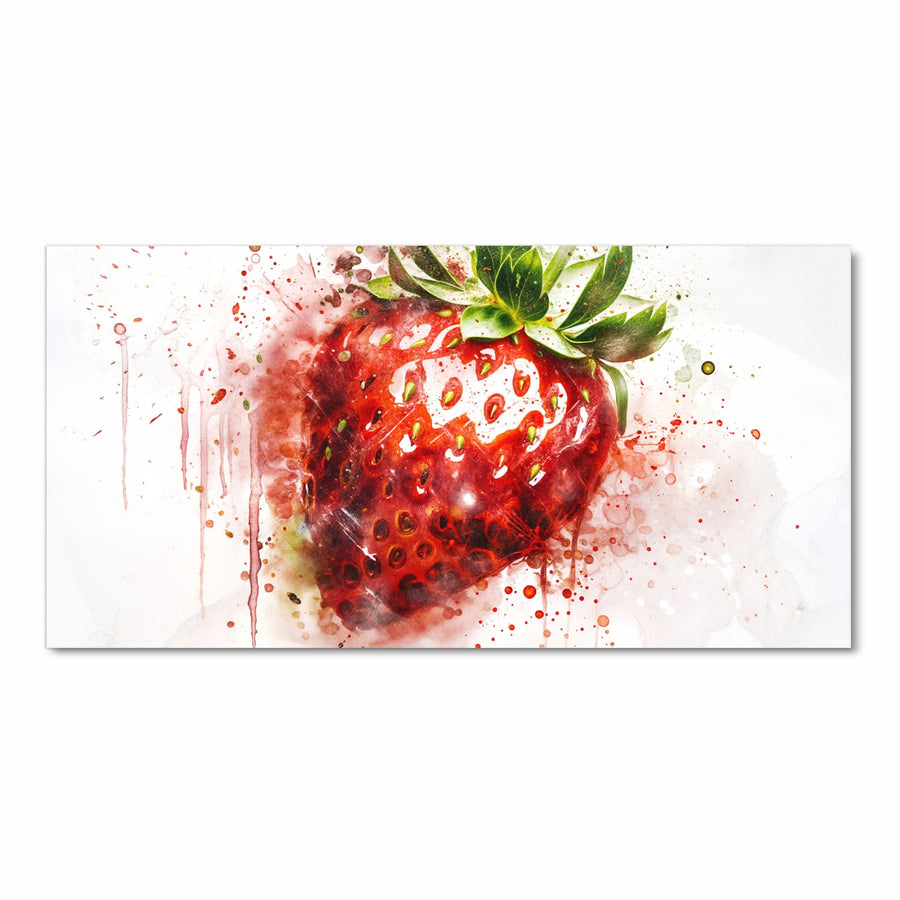 Maße Küchenläufer - Erdbeere in Aquarell