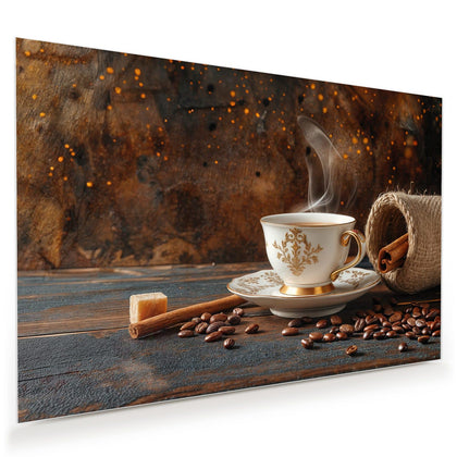 Wandbild mit dem Motiv Kaffee und Zimt