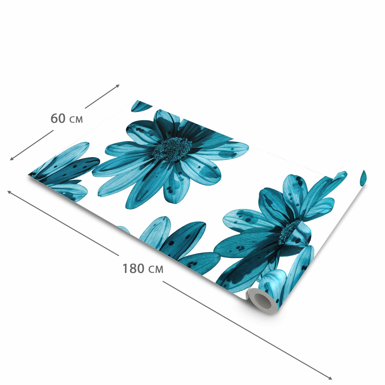 Schmutzabweisender Läufer für die Küche mit Motiv Geblümt in der Grösse 60x120 cm