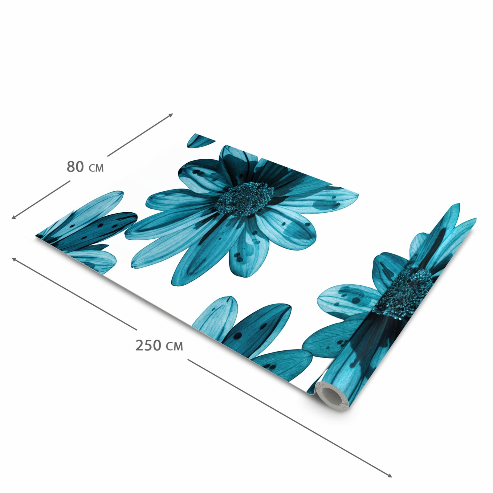 Rutschhemmender Küchenläufer mit Motiv Geblümt in der Größe 60x150 cm