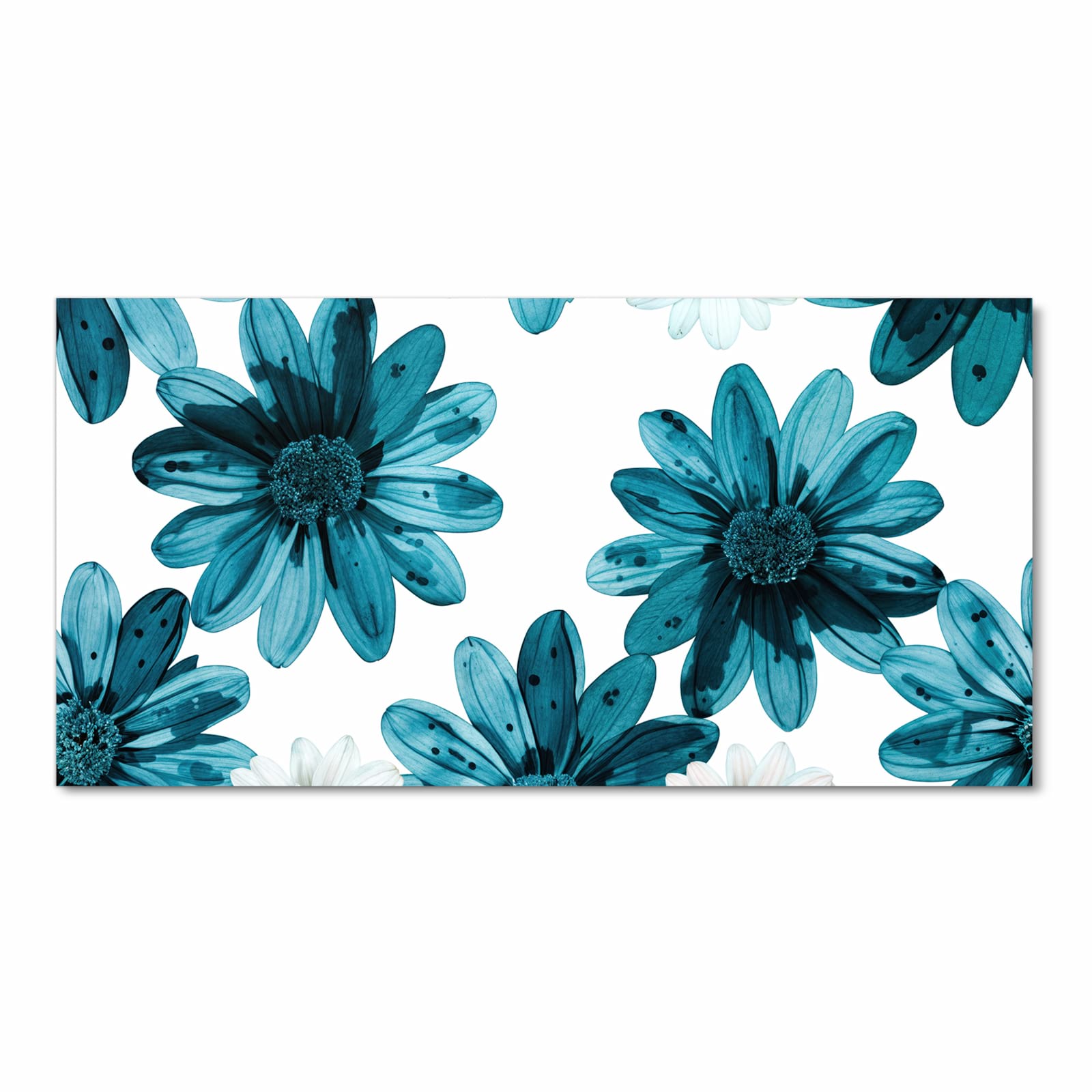 Strapazierfähiger Teppichläufer für die Küche mit Motiv Geblümt in Frontansicht