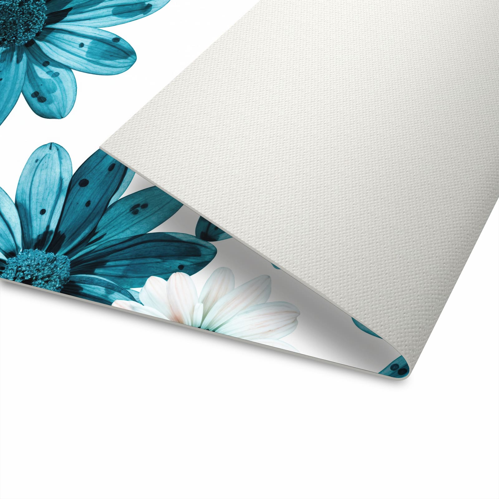 Strapazierfähiger rutschfester Küchenteppich mit Motiv Geblümt in Unterseite