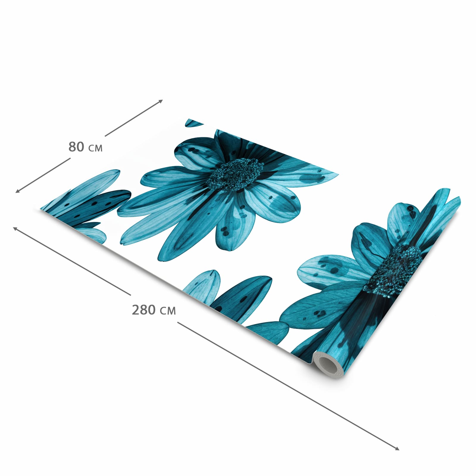 Pflegeleichter Küchenläufer mit Motiv Geblümt in der Grösse 60x150 cm