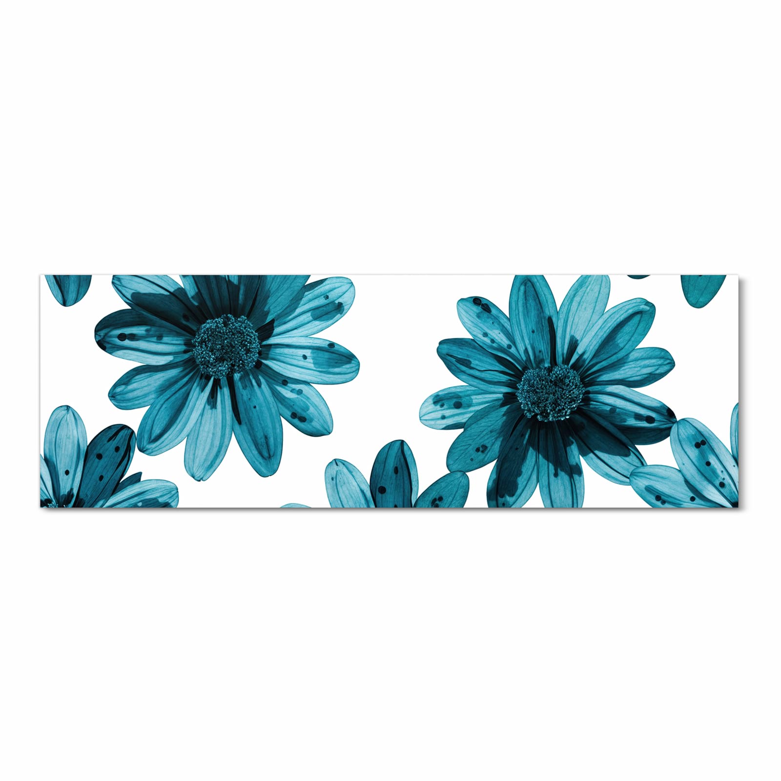 Langlebiger waschbarer Küchenläufer mit Motiv Geblümt in Frontansicht