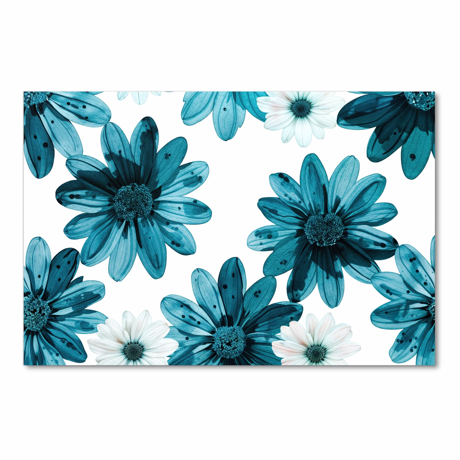 Dünner Küchenteppich mit Motiv Geblümt in Frontansicht für Ordnung & Übersicht