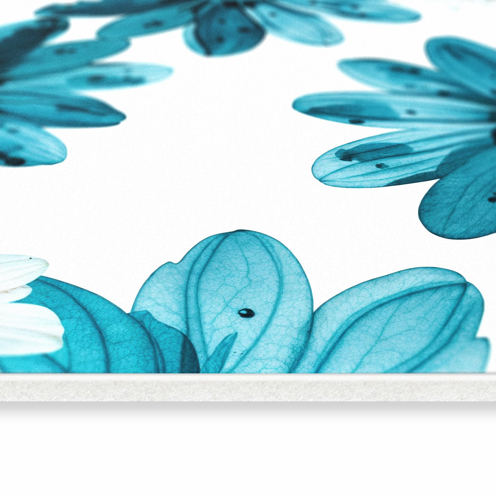 Geräuschdämpfender waschbarer Küchenläufer mit Motiv Geblümt in seitlicher Ansicht