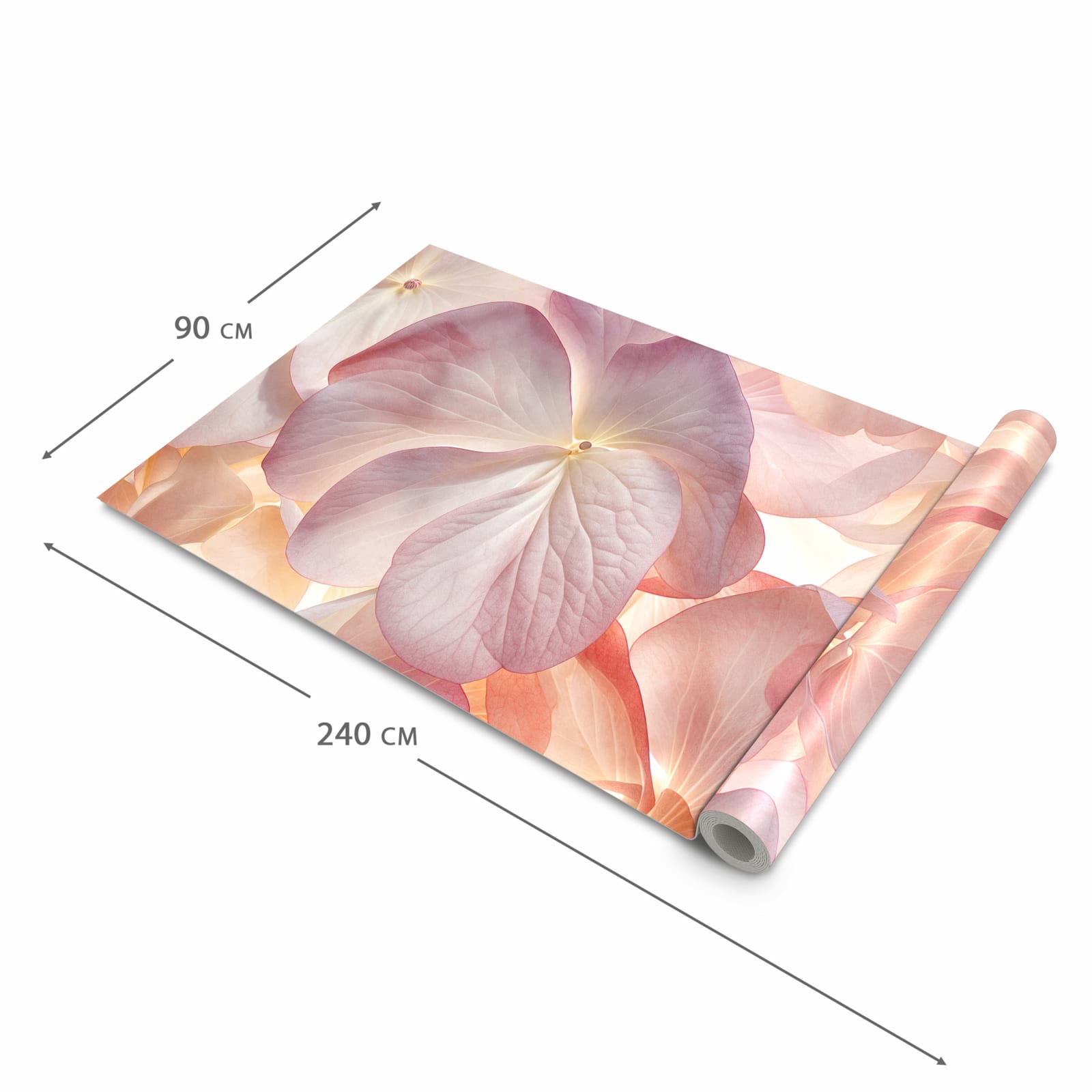 Komfortabler Küchenteppich mit Motiv Pastellblütenzauber in der Grösse 60x120 cm