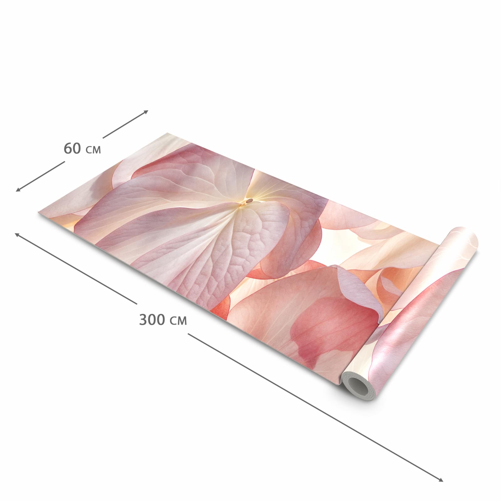 Farbbeständiger abwaschbarer Küchenläufer mit Motiv Pastellblütenzauber in der Größe 60x120 cm