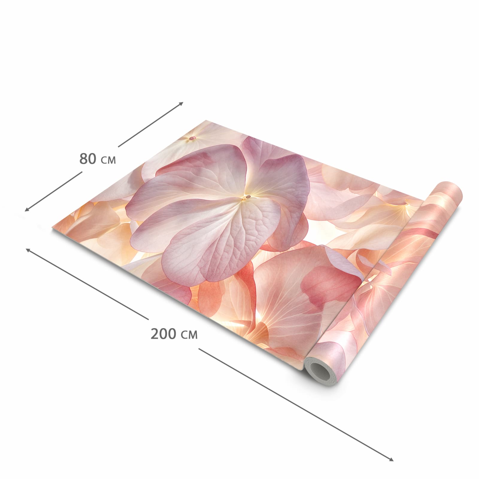 Küchenteppich mit Motiv Pastellblütenzauber in der Grösse 60x120 cm für sichere Aufbewahrung