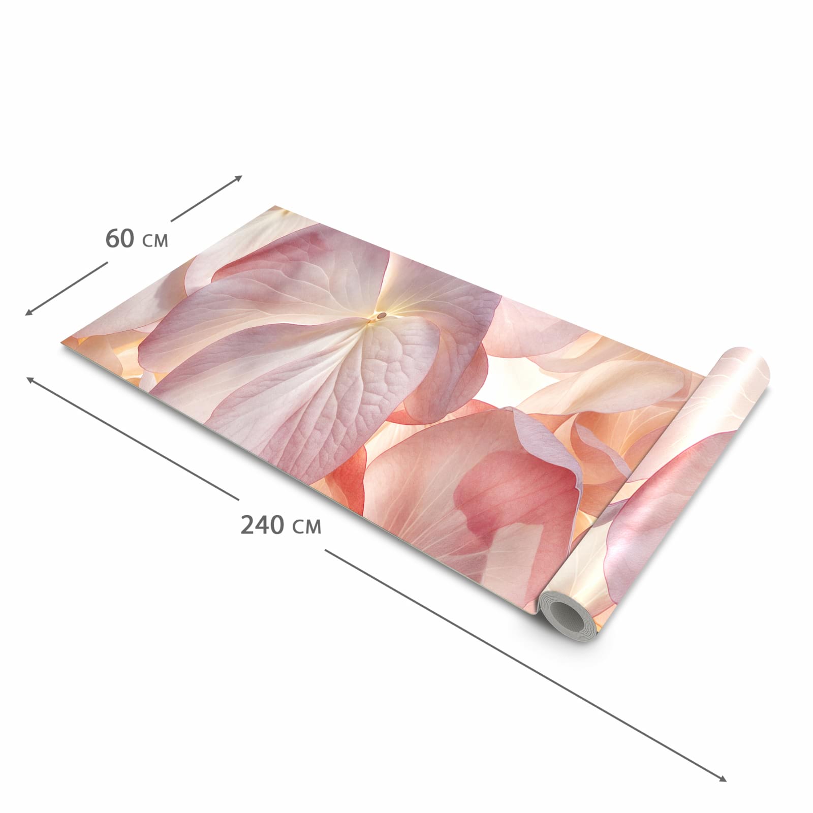 Waschbarer Küchenläufer mit Motiv Pastellblütenzauber in der Grösse 60x120 cm für Ordnung