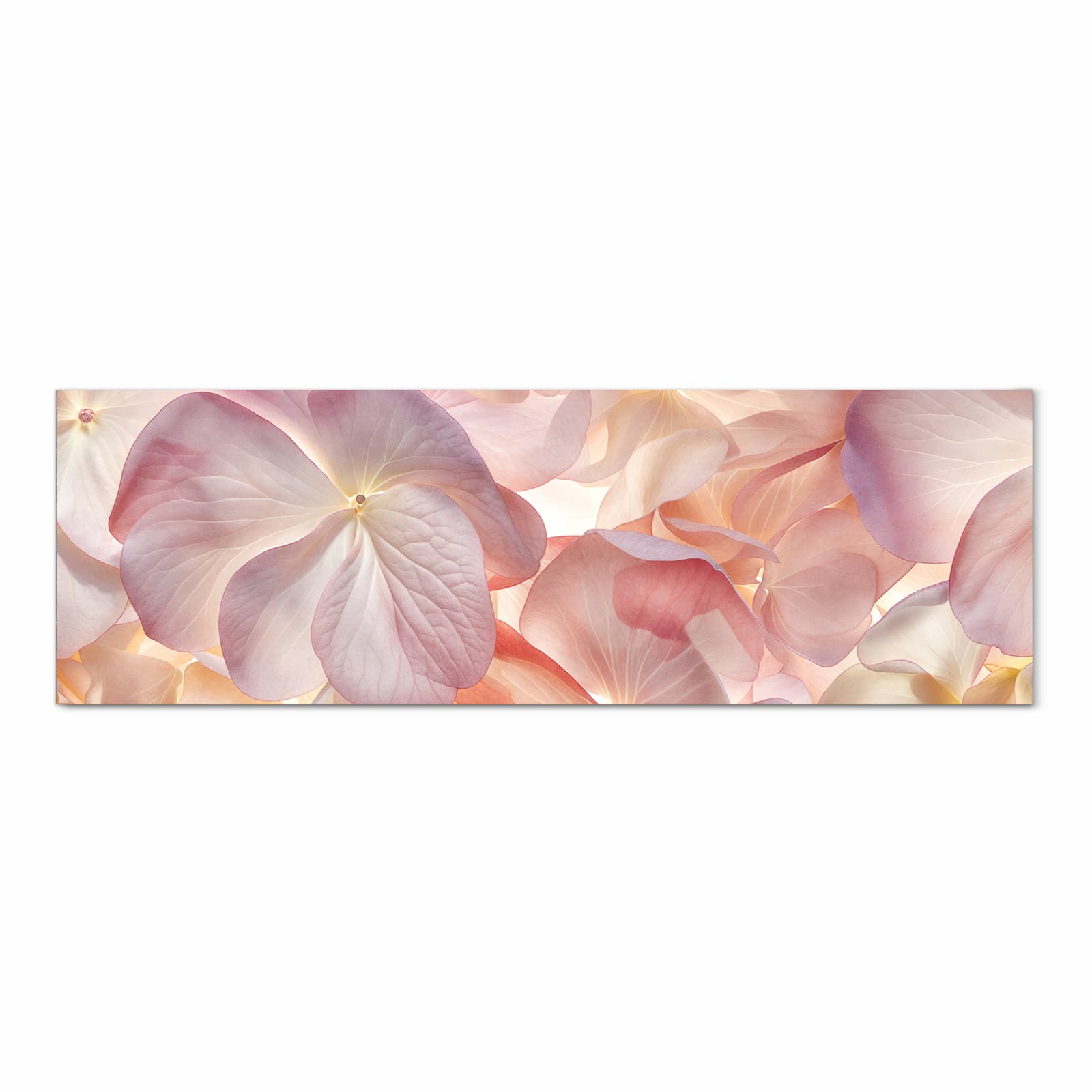 Rutschfester Küchenvorleger mit Motiv Pastellblütenzauber in Frontansicht