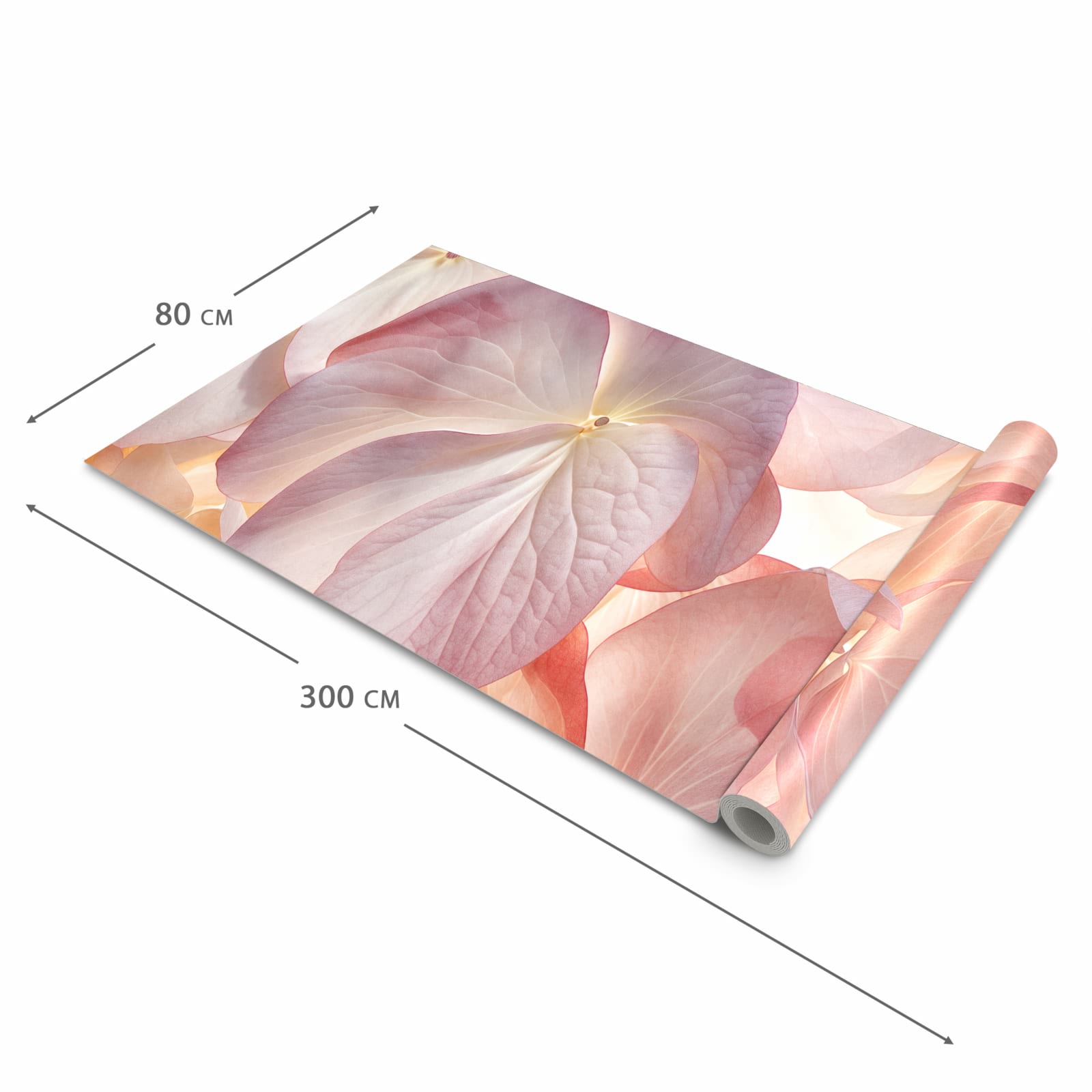 Abriebfester Küchenteppich mit Motiv Pastellblütenzauber in der Grösse 60x120 cm