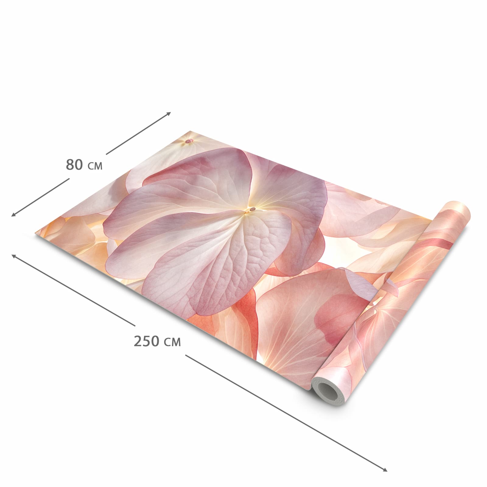 Zeitsparender Küchenteppich mit Motiv Pastellblütenzauber in der Grösse 60x120 cm