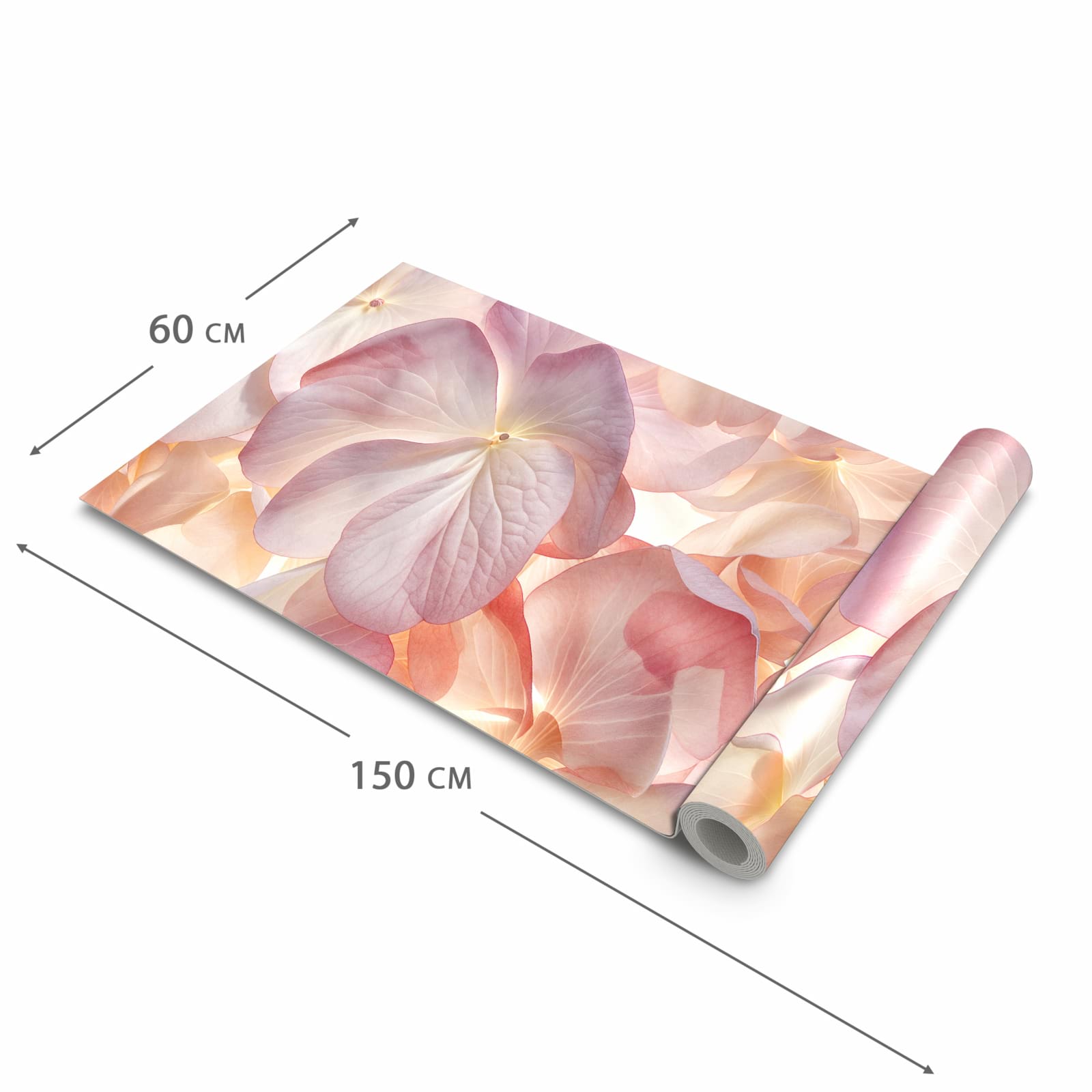 Feuchtigkeitsresistenter moderner Küchenläufer mit Motiv Pastellblütenzauber in der Grösse 60x120 cm