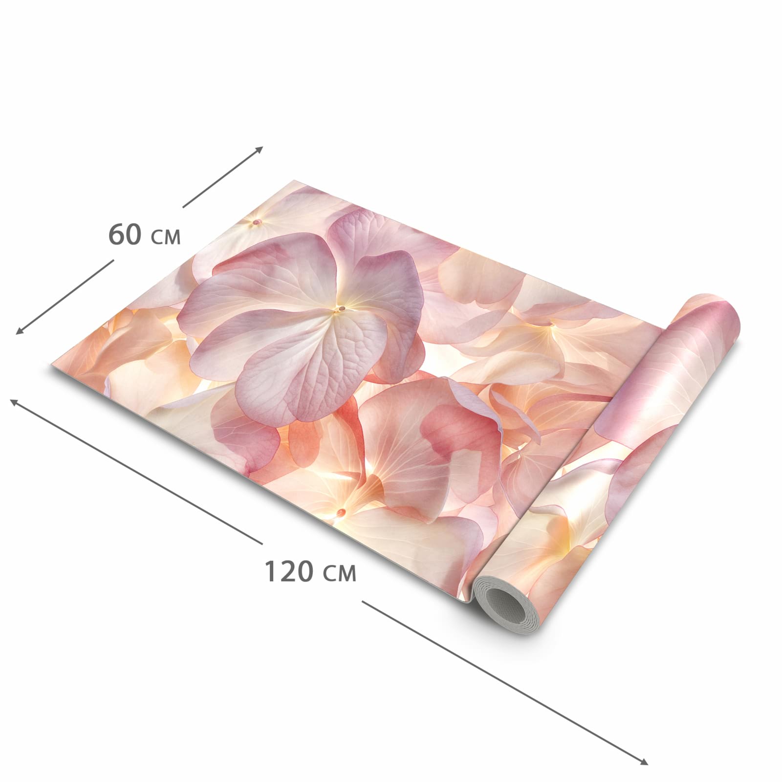 Rutschfester Küchenläufer mit Motiv Pastellblütenzauber in der Grösse 60x120 cm