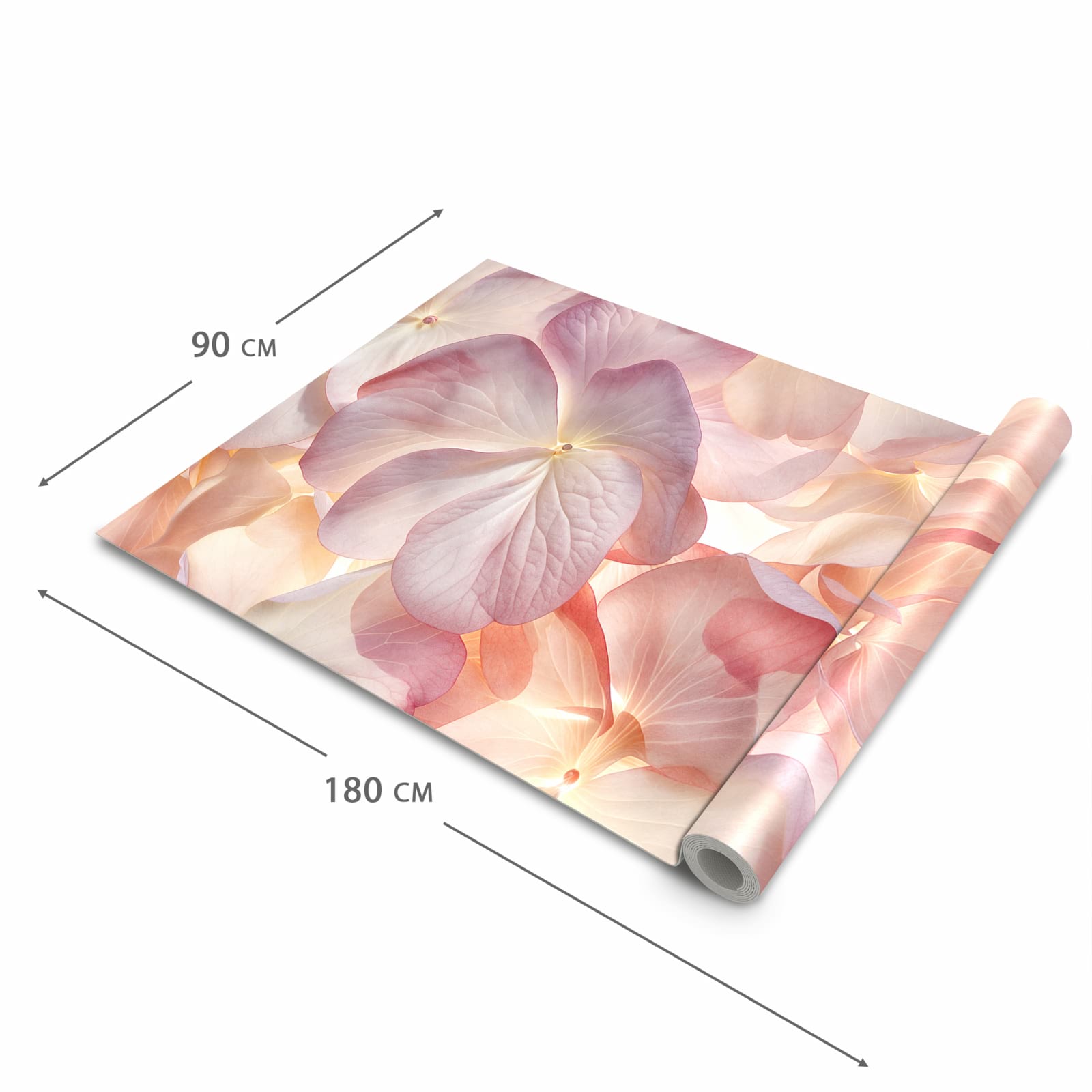 UV-beständiger Küchenteppich mit Motiv Pastellblütenzauber in der Grösse 60x120 cm