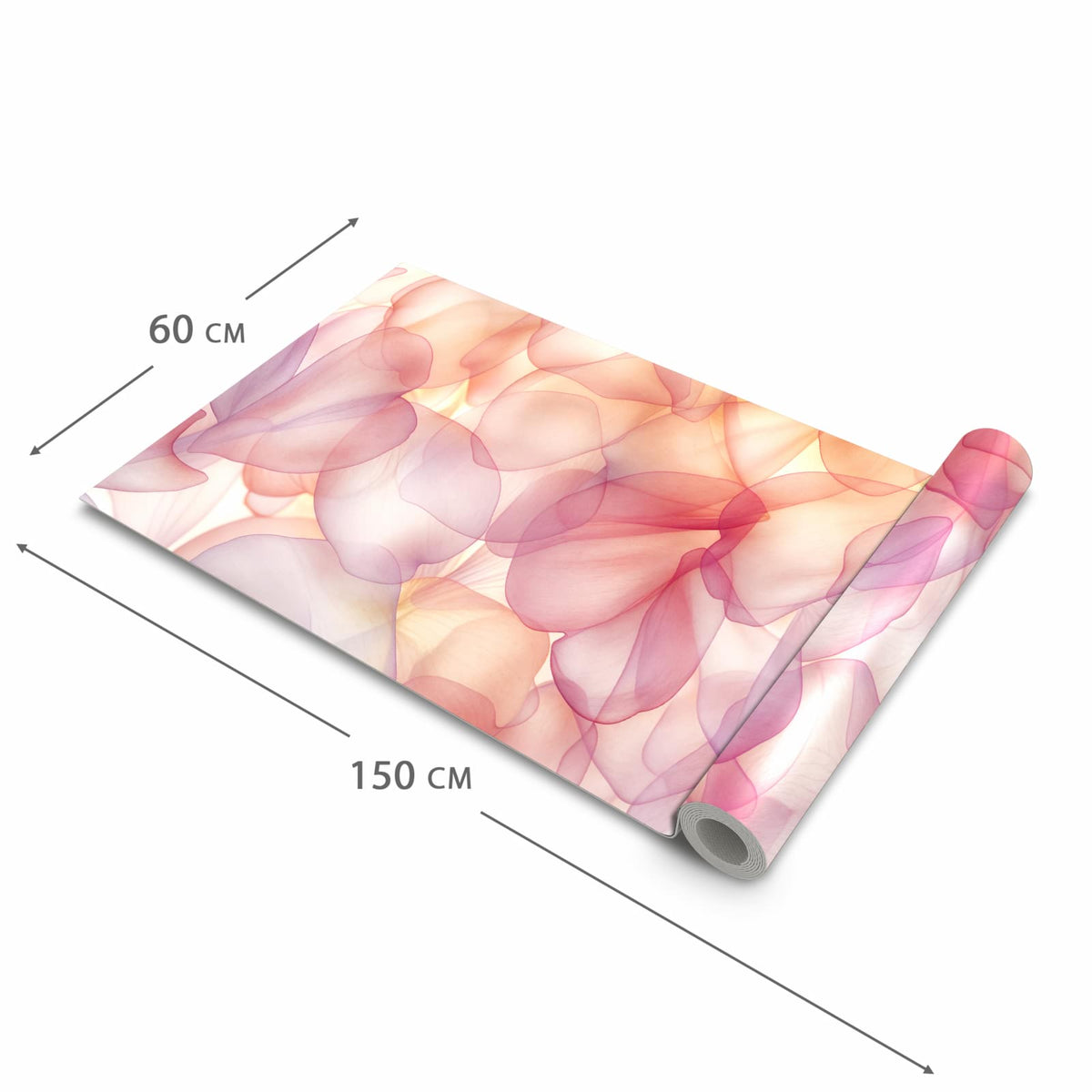 Geruchsneutraler Küchenteppich mit Motiv Zarte Blütenblätter in der Grösse 60x120 cm zum Waschen