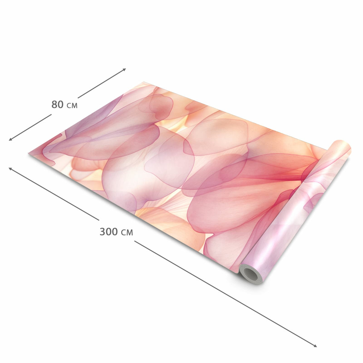 Strapazierfähiger rutschfester Küchenläufer mit Motiv Zarte Blütenblätter in der Größe 60x120 cm