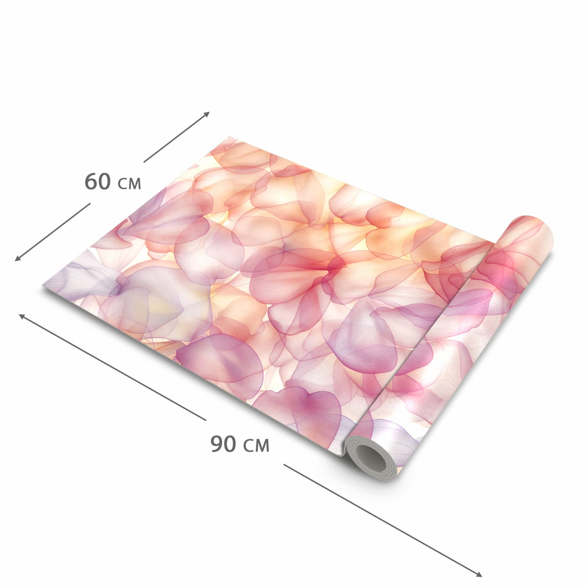 Rutschhemmender Küchenläufer mit Motiv Zarte Blütenblätter in der Grösse 60x120 cm