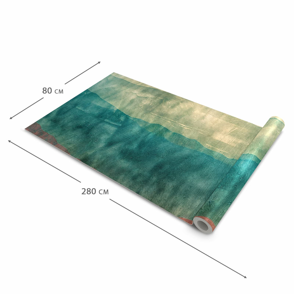 Geräuschdämpfender waschbarer Küchenläufer mit Motiv Verwaschene Streifen in der Größe 90x240 cm