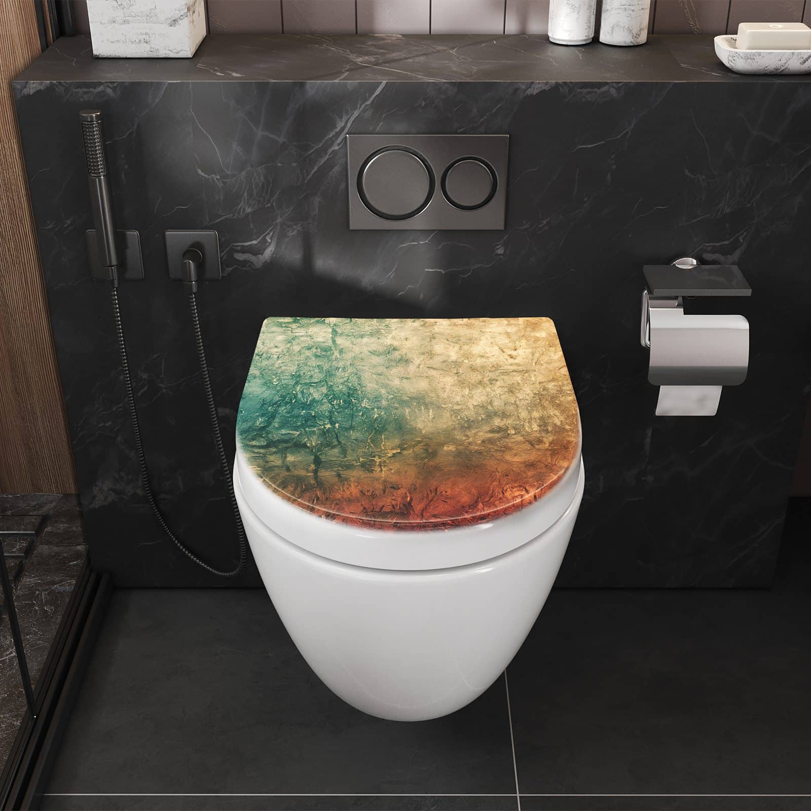 WC-Sitz mit Absenkautomatik Strukturierte Farbe