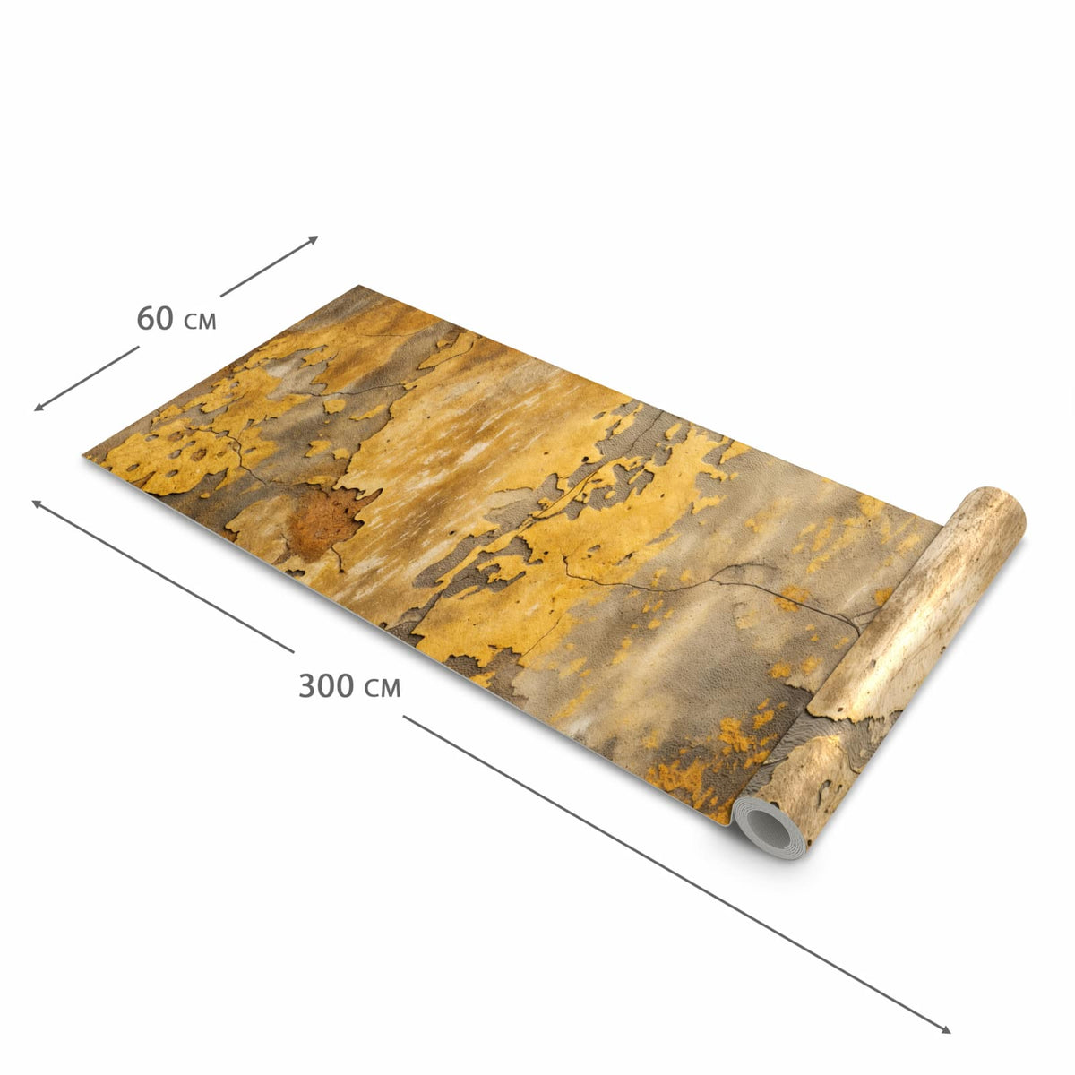 Küchenvorleger mit Motiv Wand von Verwitterte in der Grösse 90x180 cm für sichere Aufbewahrung