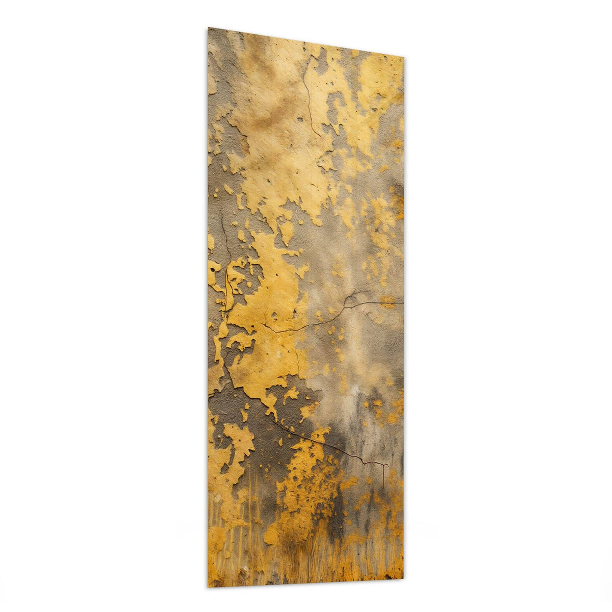 Glasbild Gelbe Patina von der Seite, 4 mm Echtglas