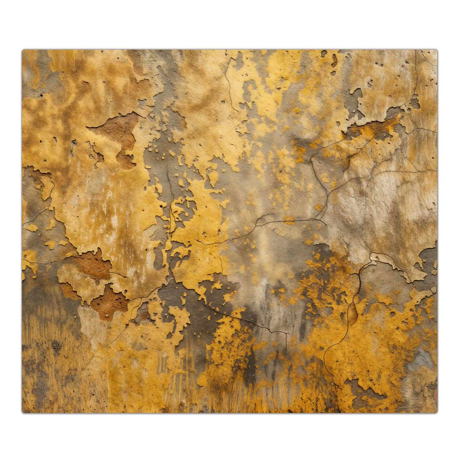 1-teilige Herdabdeckplatte aus Glas mit Verwitterte Backsteinwand-Motiv in der Frontansicht #grösse_1-Teilig (60x52cm)