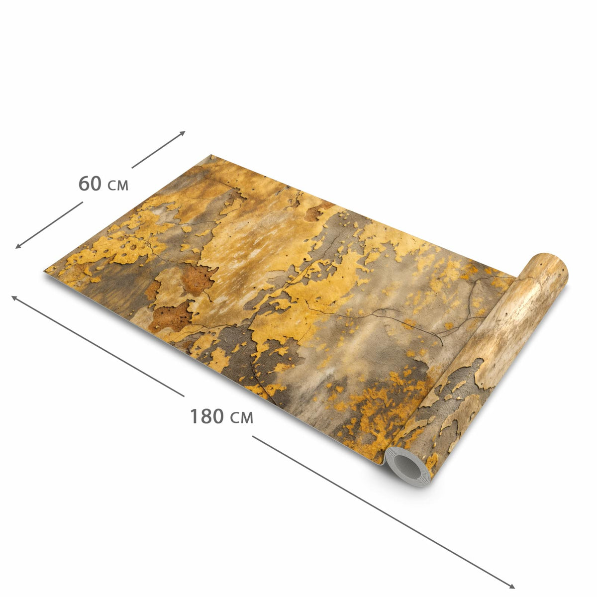 Bodenschonender Küchenläufer mit Motiv Wand von Verwitterte in der Größe 90x180 cm