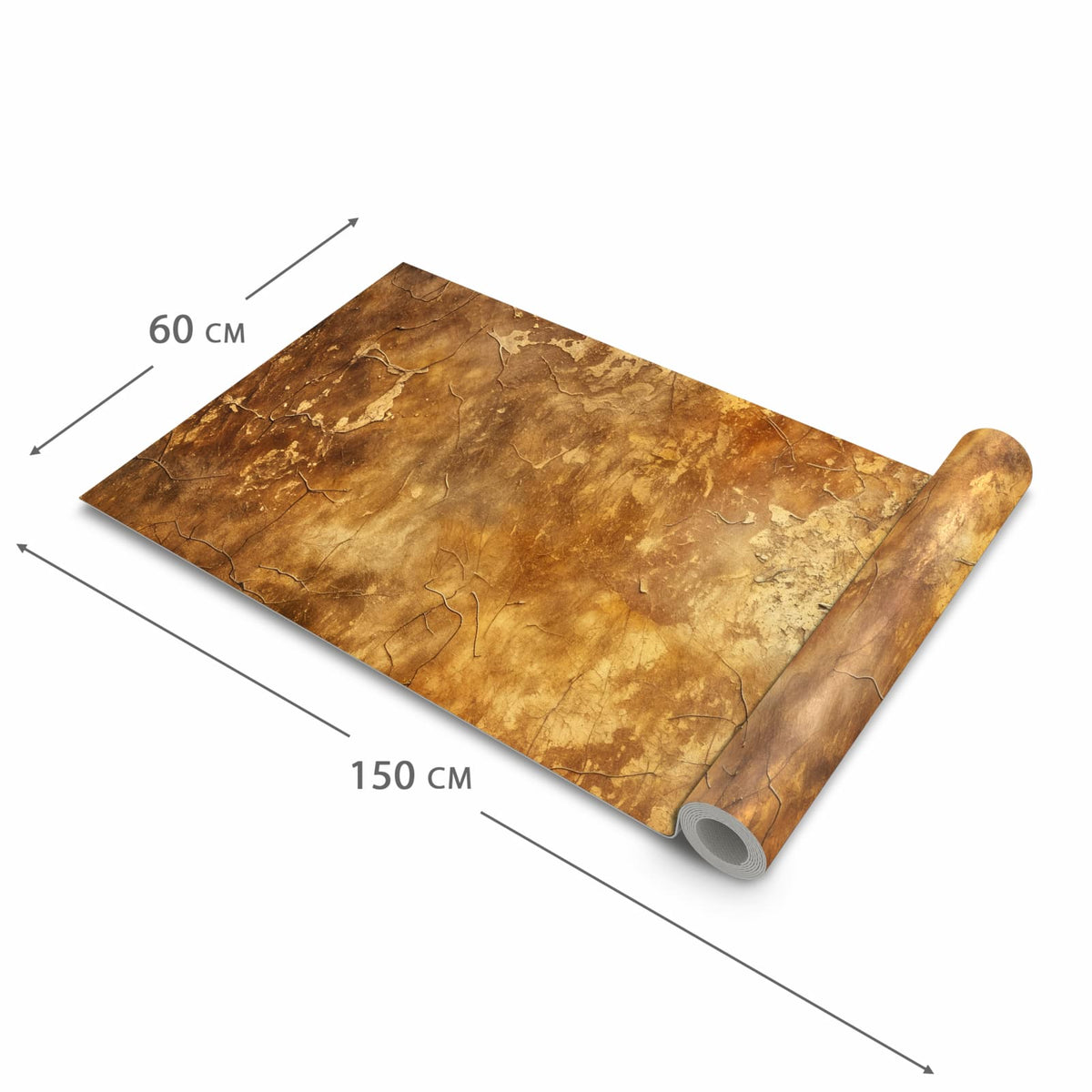 Wasserabweisender Küchenteppich mit Motiv Verwitterter Putz in der Größe 80x200 cm