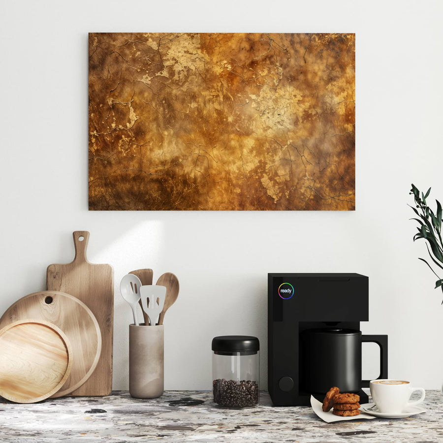 Maße Metall Magnettafel - Risse in Ockerbraun
