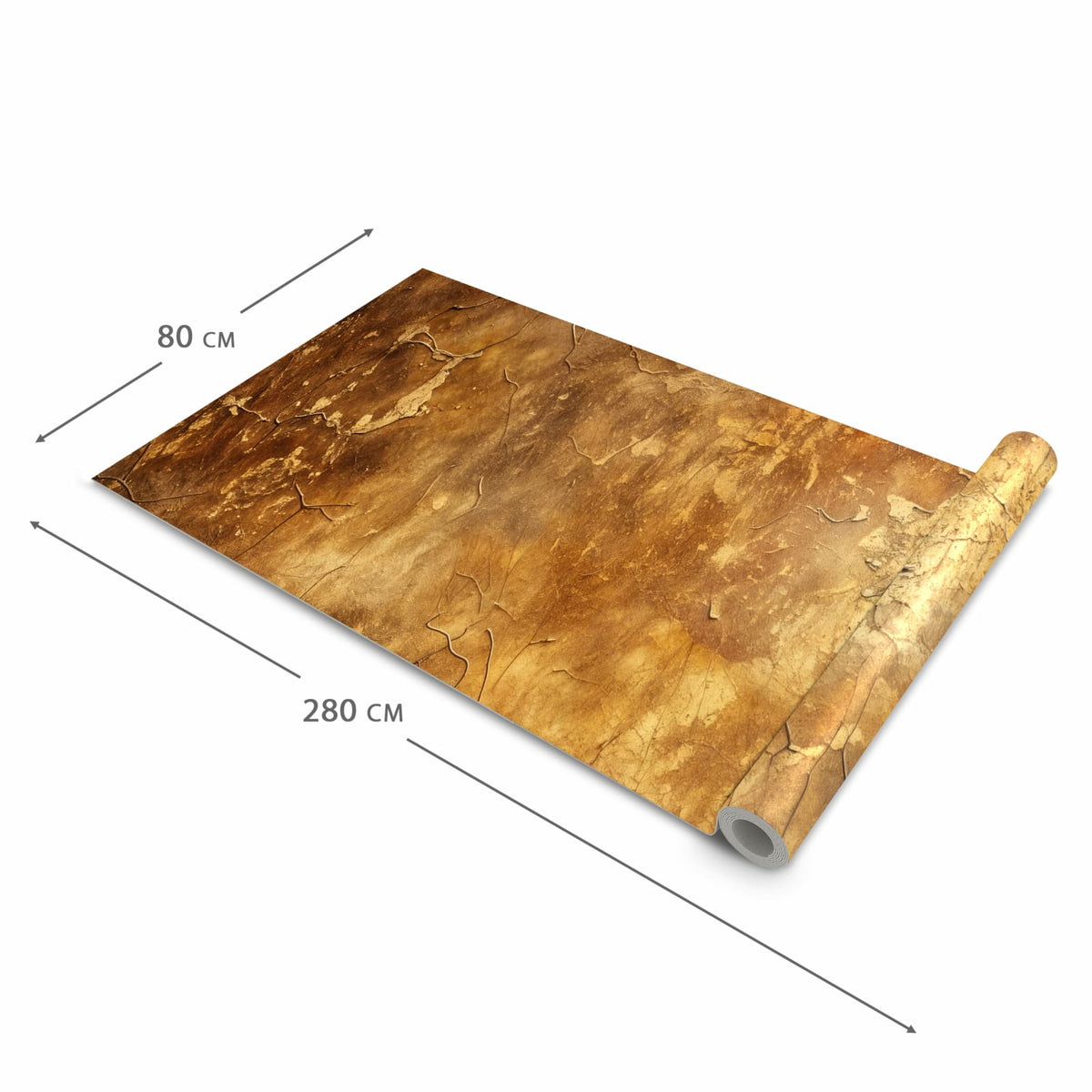 Rutschhemmender moderner Küchenläufer mit Motiv Verwitterter Putz in der Grösse 80x200 cm